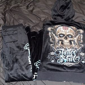 187 inc hoodie and flare pant lounge set